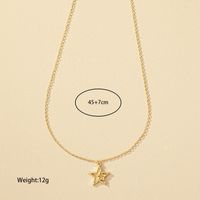 Sweet Simple Style Star Alloy Plating Gold Plated Women's Pendant Necklace main image 5