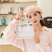 Women's Pu Leather Solid Color Streetwear Square Magnetic Buckle Square Bag main image 4