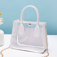 Women's Pu Leather Solid Color Streetwear Square Magnetic Buckle Square Bag sku image 2