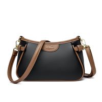 Women's Pu Leather Solid Color Vintage Style Shell Zipper Square Bag sku image 1