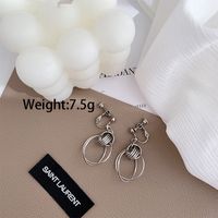 1 Pair Simple Style Classic Style Geometric Alloy White Gold Plated Drop Earrings sku image 2