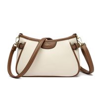 Women's Pu Leather Solid Color Vintage Style Shell Zipper Square Bag sku image 2