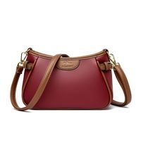 Women's Pu Leather Solid Color Vintage Style Shell Zipper Square Bag sku image 3