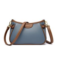 Women's Pu Leather Solid Color Vintage Style Shell Zipper Square Bag sku image 5