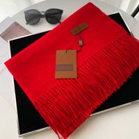 Women's Basic Solid Color Imitation Cashmere Tassel Scarf sku image 3