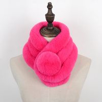 Unisex Elegant Vintage Style Solid Color Imitation Fur Scarf sku image 12