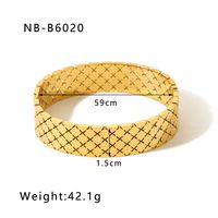 Style Moderne Style Simple Rond Acier Inoxydable 304 Plaqué Or 18K Bracelet En Masse sku image 3