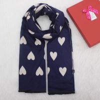 Women's Simple Style Heart Shape Imitation Cashmere Scarf sku image 3