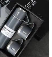Casual Solid Color Stainless Steel Water Bottles 1 Set main image 2