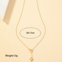 Sweet Simple Style Heart Shape Alloy Plating Gold Plated Women's Pendant Necklace main image 5