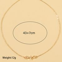 Cute Simple Style Heart Shape Alloy Plating Gold Plated Women's Necklace main image 5