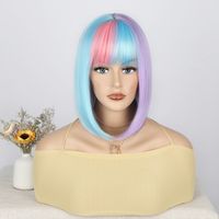 Women's Elegant Japanese Style Holiday Weekend Chemical Fiber High Temperature Wire Bangs Short Straight Hair Wig Net main image 2