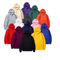 Unisex Hoodies Long Sleeve Pocket Simple Style Solid Color main image 1
