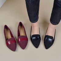 Women's Elegant Solid Color Point Toe Flats main image 1