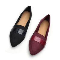 Women's Elegant Solid Color Point Toe Flats main image 4