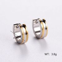 12 Pairs Casual Elegant Classic Style Geometric Plating 304 Stainless Steel 18K Gold Plated Hoop Earrings main image 6