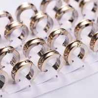 12 Pairs Casual Elegant Classic Style Geometric Plating 304 Stainless Steel 18K Gold Plated Hoop Earrings main image 2