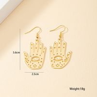 1 Pair Simple Style Devil's Eye Plating Alloy Gold Plated Ear Hook main image 5