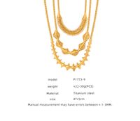 Wholesale Ig Style Streetwear Solid Color Titanium Steel Plating 18k Gold Plated Necklace main image 8