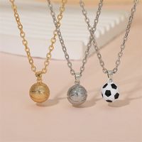Fitness Streetwear Sports Basketball Football Gold Plated Silver Plated Alloy Metal Wholesale Pendant Necklace main image 2