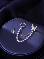 1 Set 2 Pieces Simple Style Classic Style Star Moon Butterfly Plating Inlay Copper Zircon Silver Plated Ear Cuffs main image 6
