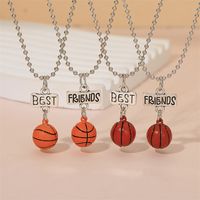 Fitness Streetwear Sports Basketball Football Gold Plated Silver Plated Alloy Metal Wholesale Pendant Necklace main image 3