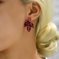 1 Paire Élégant Luxueux Style Coréen Géométrique Placage Incruster Alliage De Cuivre Zircon Boucles D'oreilles main image 8