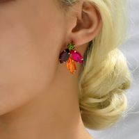 1 Pair Elegant Luxurious Korean Style Geometric Plating Inlay Copper Alloy Zircon Ear Studs main image 11