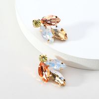 1 Paire Élégant Luxueux Style Coréen Géométrique Placage Incruster Alliage De Cuivre Zircon Boucles D'oreilles main image 4