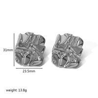 1 Pair Retro Lady Shell Plating 304 Stainless Steel Ear Studs sku image 3
