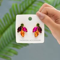 1 Paire Élégant Luxueux Style Coréen Géométrique Placage Incruster Alliage De Cuivre Zircon Boucles D'oreilles sku image 1