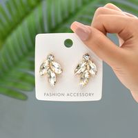 1 Paire Élégant Luxueux Style Coréen Géométrique Placage Incruster Alliage De Cuivre Zircon Boucles D'oreilles sku image 8