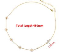 Elegant Romantic Simple Style Flower Copper Plating 18k Gold Plated Necklace main image 2