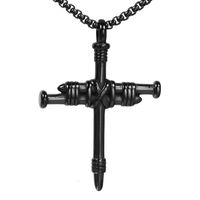 Hip-Hop Cross Stainless Steel Plating None 18K Gold Plated Rhodium Plated Men's main image 1