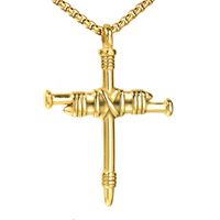 Hip-Hop Cross Stainless Steel Plating None 18K Gold Plated Rhodium Plated Men's main image 6