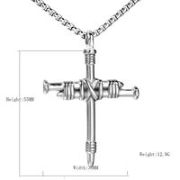 Hip-Hop Cross Stainless Steel Plating None 18K Gold Plated Rhodium Plated Men's main image 2
