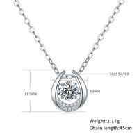 Sterling Silver Elegant Infinity Gra Plating Inlay Moissanite Pendant Necklace sku image 1