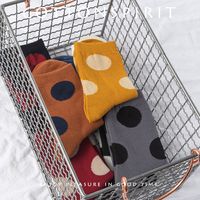Women's Simple Style Round Dots Nylon Cotton Spandex Jacquard Crew Socks A Pair main image 4