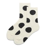 Women's Simple Style Round Dots Nylon Cotton Spandex Jacquard Crew Socks A Pair sku image 4