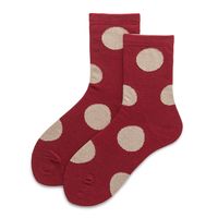 Women's Simple Style Round Dots Nylon Cotton Spandex Jacquard Crew Socks A Pair sku image 6