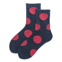Women's Simple Style Round Dots Nylon Cotton Spandex Jacquard Crew Socks A Pair sku image 7