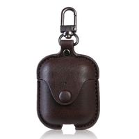 Classic Style Commute Color Block Imitation Leather Bluetooth Earbuds Case main image 2
