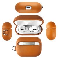 Simple Style Classic Style Solid Color Imitation Leather Bluetooth Earbuds Case main image 1