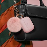 Cute Simple Style Classic Style Solid Color Plush Bluetooth Earbuds Case main image 2