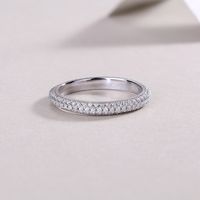 Elegant Lady Geometric Sterling Silver Gra Inlay Moissanite Rings main image 1