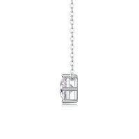 Simple Style Solid Color Sterling Silver Inlay Moissanite Pendant Necklace main image 2