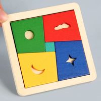 Puzzles Toddler(3-6years) Colorful Wood Toys sku image 2