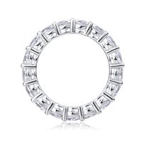 Elegant Lady Geometric Sterling Silver Gra Inlay Moissanite Rings main image 5
