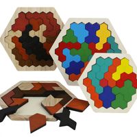 Puzzles Toddler(3-6years) Colorful Wood Toys main image 2