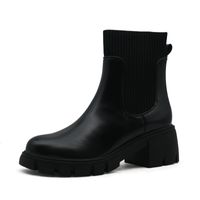 Women's Casual Solid Color Round Toe Booties main image 3